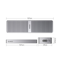 Внешний корпус для M2 NVMe/NGFF(SATA) Orico FV35C3-G2 USB-C3.2 серый