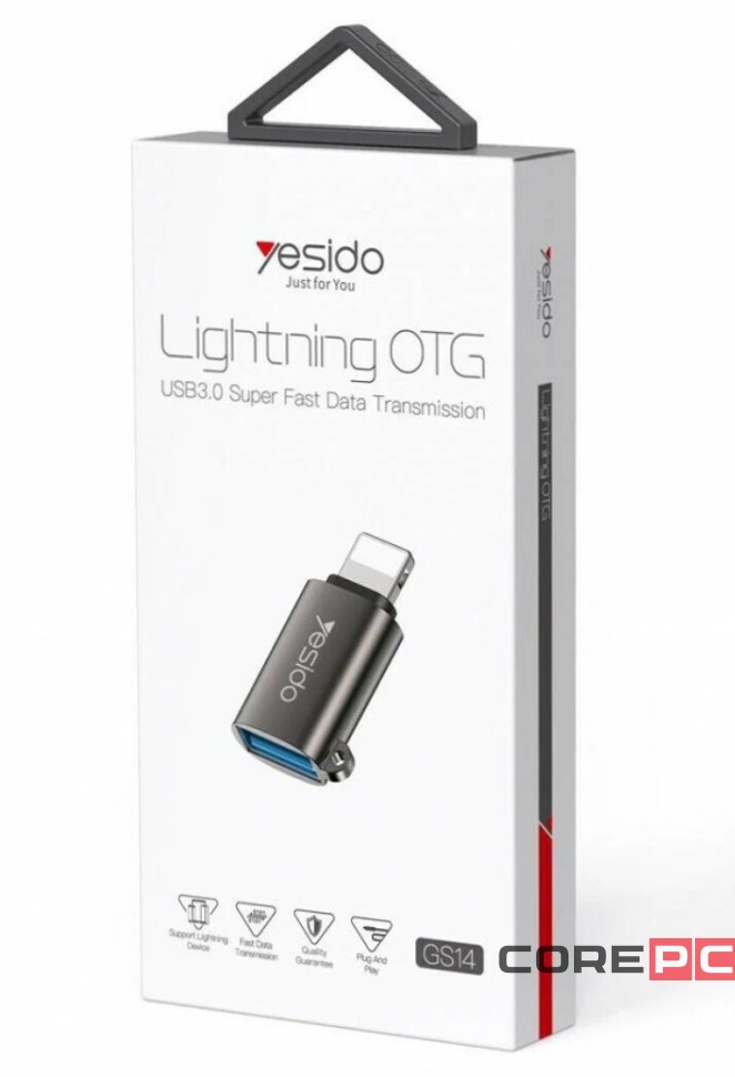 OTG Lightning на USB3.0 Yesido GS14 черный
