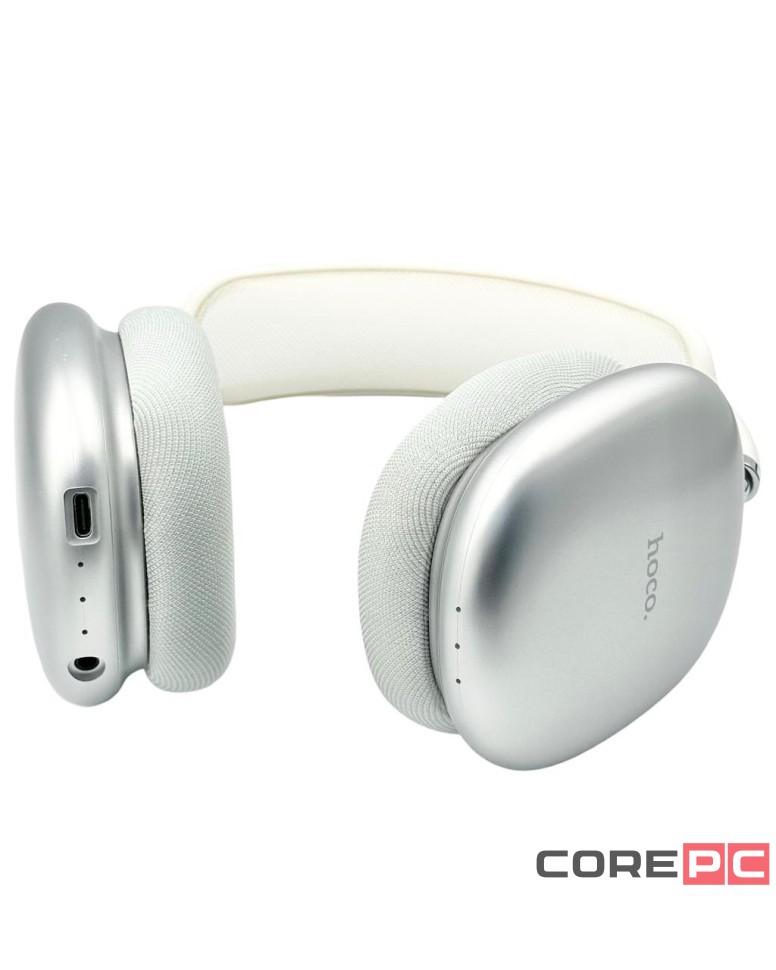 Стереонаушники Bluetooth полноразмерные Hoco W55 Plus ANC BT5.4/ANC/65ч серебристые