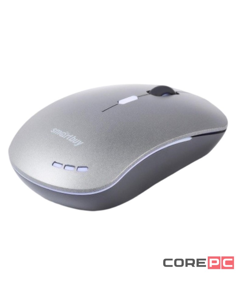 Мышь проводная беззвучная с подсветкой Smartbuy 288-G серый металлик (SBM-288-G)