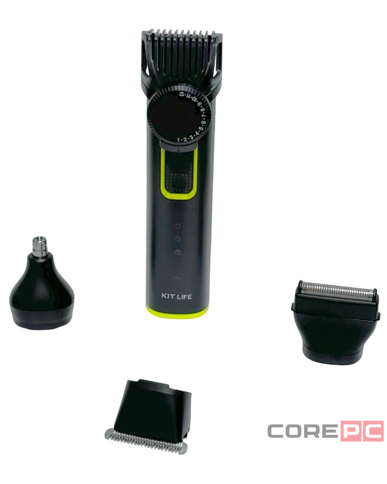 Электрический триммер для волос,бороды,носа,бровей и ушей KIT LIFE (KTLFQ01) черный