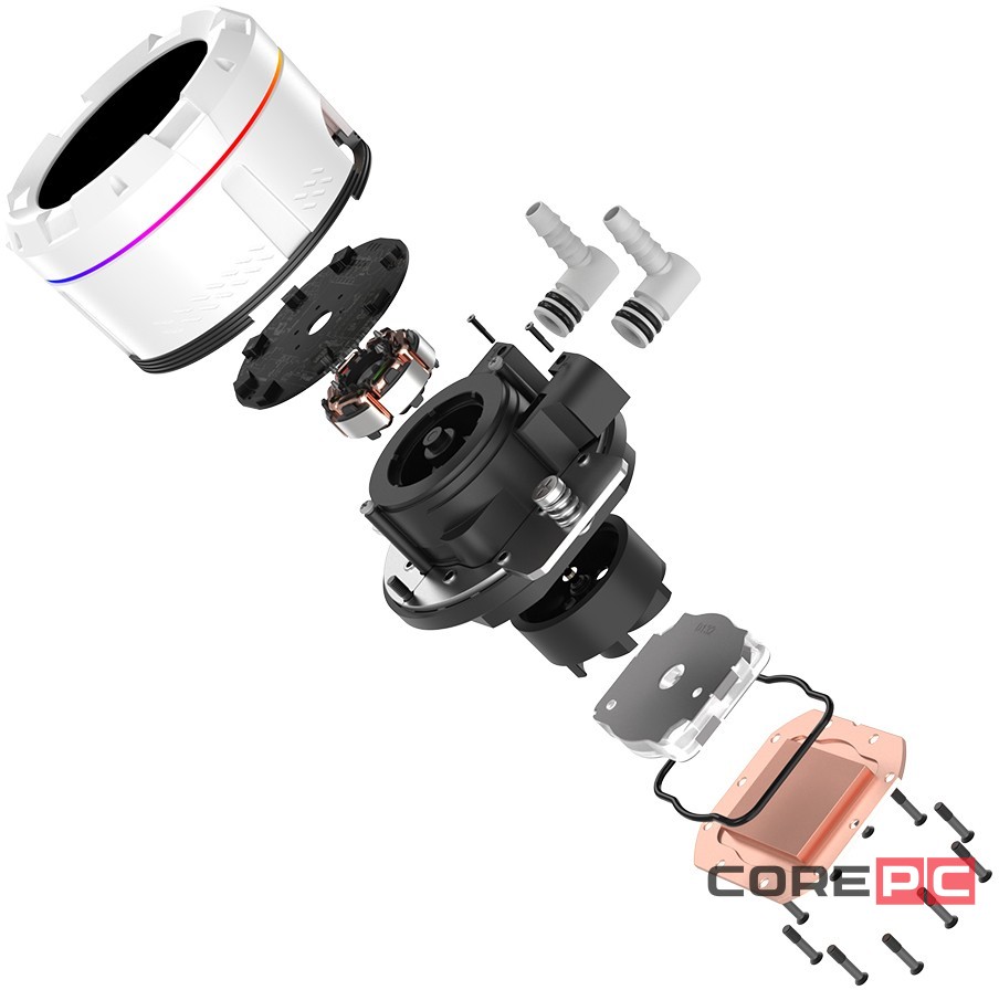 Система жидкостного охлаждения для процессора ID-COOLING SL240 White PWM
