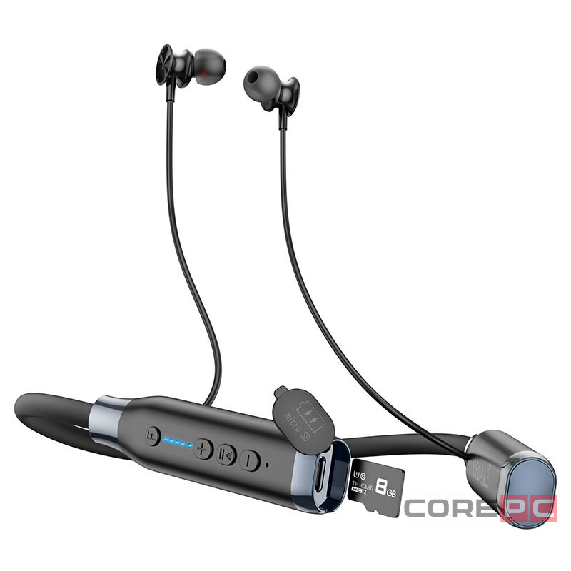 Беспроводные наушники для спорта Hoco ES62 Plus BT5.4/1200mAh/150ч черный