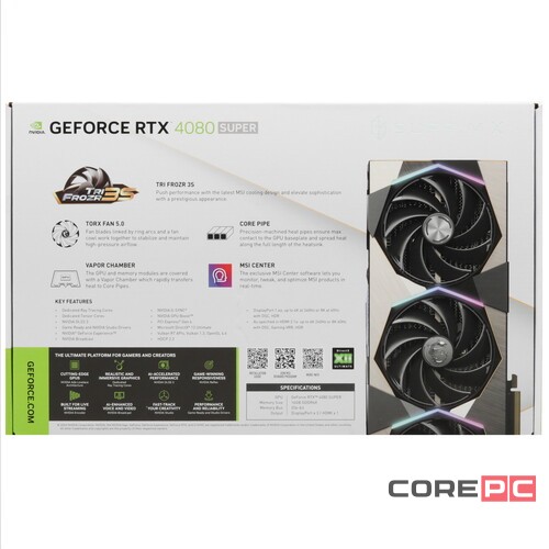 Видеокарта MSI (RTX 4080 SUPER 16G SUPRIM X) GeForce RTX 4080 SUPER 16 GB SUPRIM X