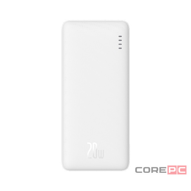 Powerbank Baseus Airpow с кабелем Type-C 10000mAh 1USB/2C 20W (PPQD090002) белый