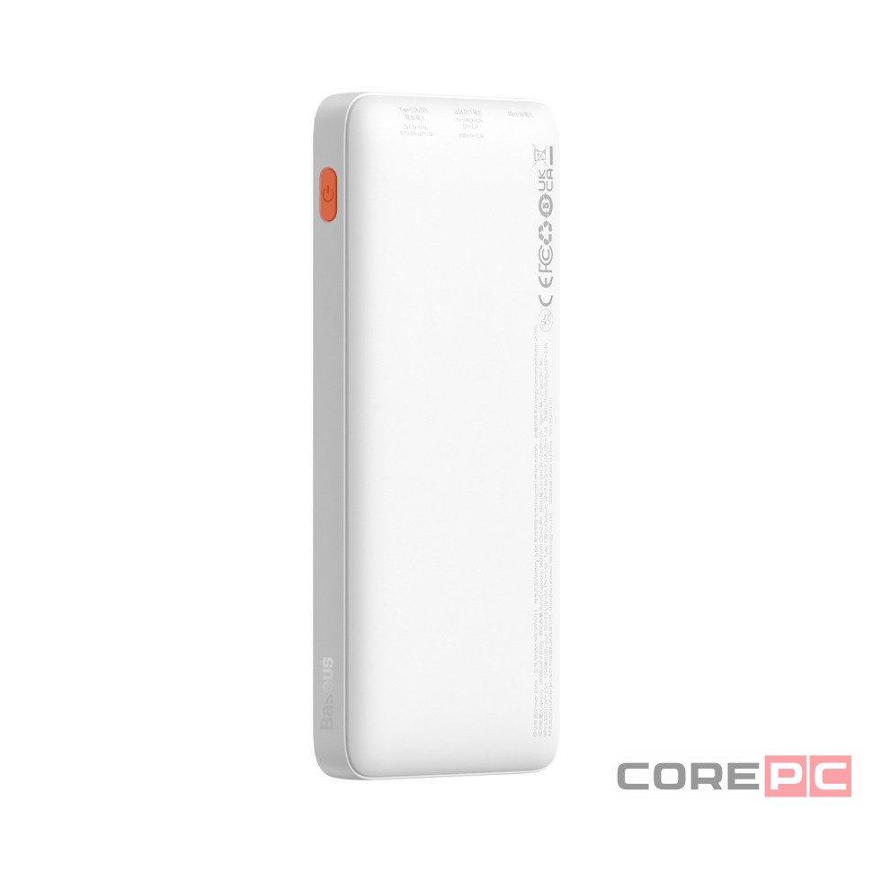 Powerbank Baseus Airpow с кабелем Type-C 10000mAh 1USB/2C 20W (PPQD090002) белый