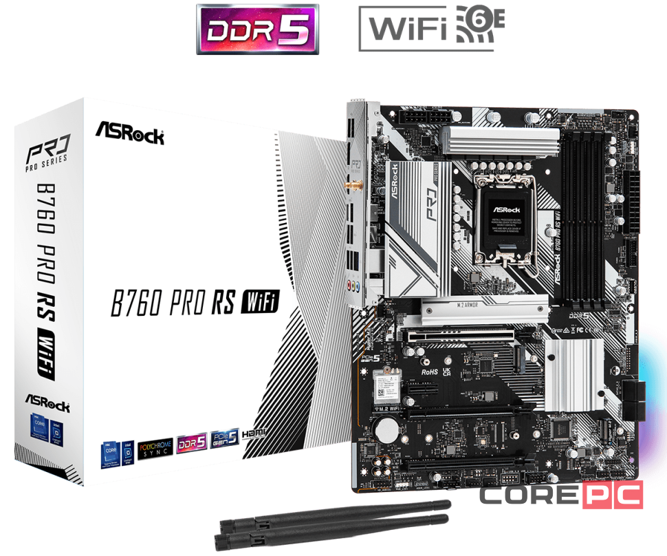 Материнская плата AsRock B760 PRO RS WIFI