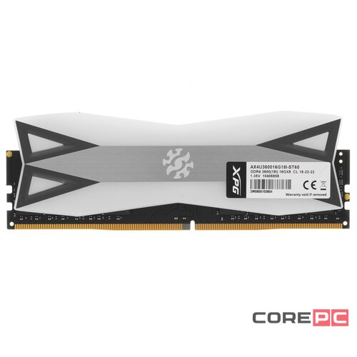 Оперативная память 16 Gb 3600 MHz ADATA XPG SPECTRIX D60G RGB Black (AX4U360016G18I-ST60)