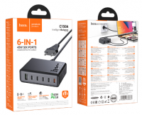 Сетевое зар. устр. Hoco C150A 1USB/5C 45W черное