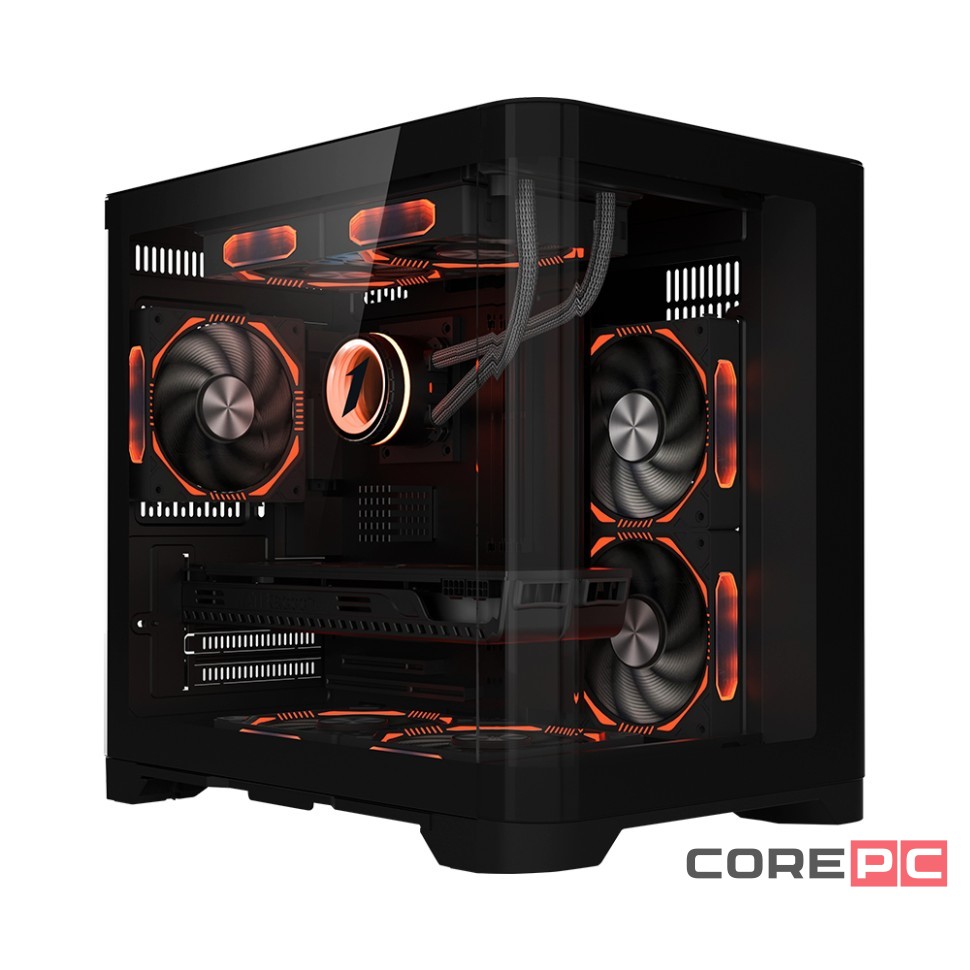 Компьютерный корпус 1STPLAYER UVIEW UV5 Black (UV5-BK)