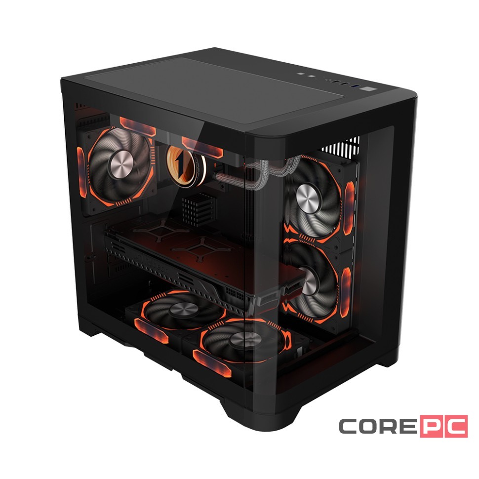 Компьютерный корпус 1STPLAYER UVIEW UV5 Black (UV5-BK)