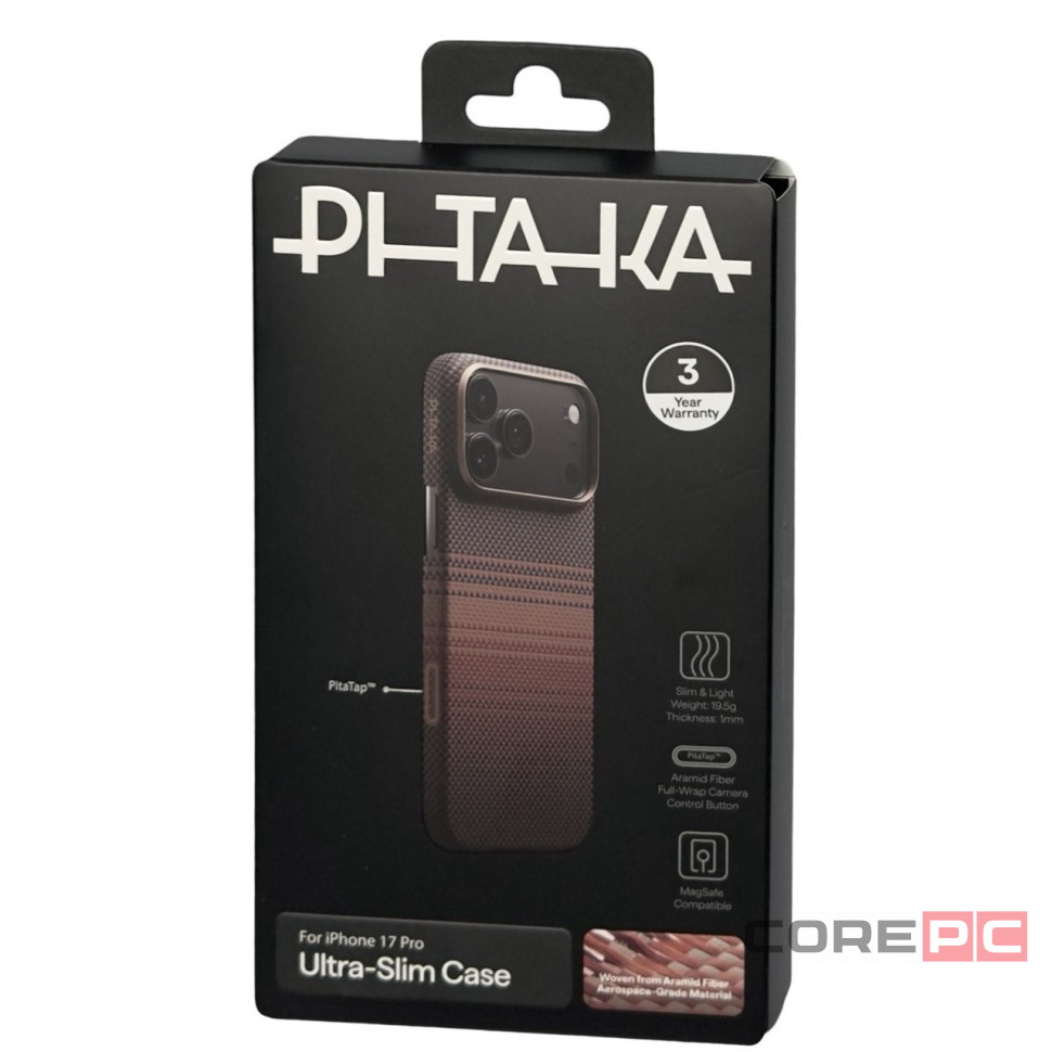 Накладка для i-Phone 17 Pro Pitaka Tactile Woven case (Sunset)
