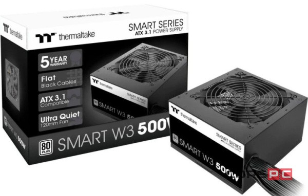 Блок питания Thermaltake 500W SMART W3 500 (PS-SPW-0500NNFAWE-1)