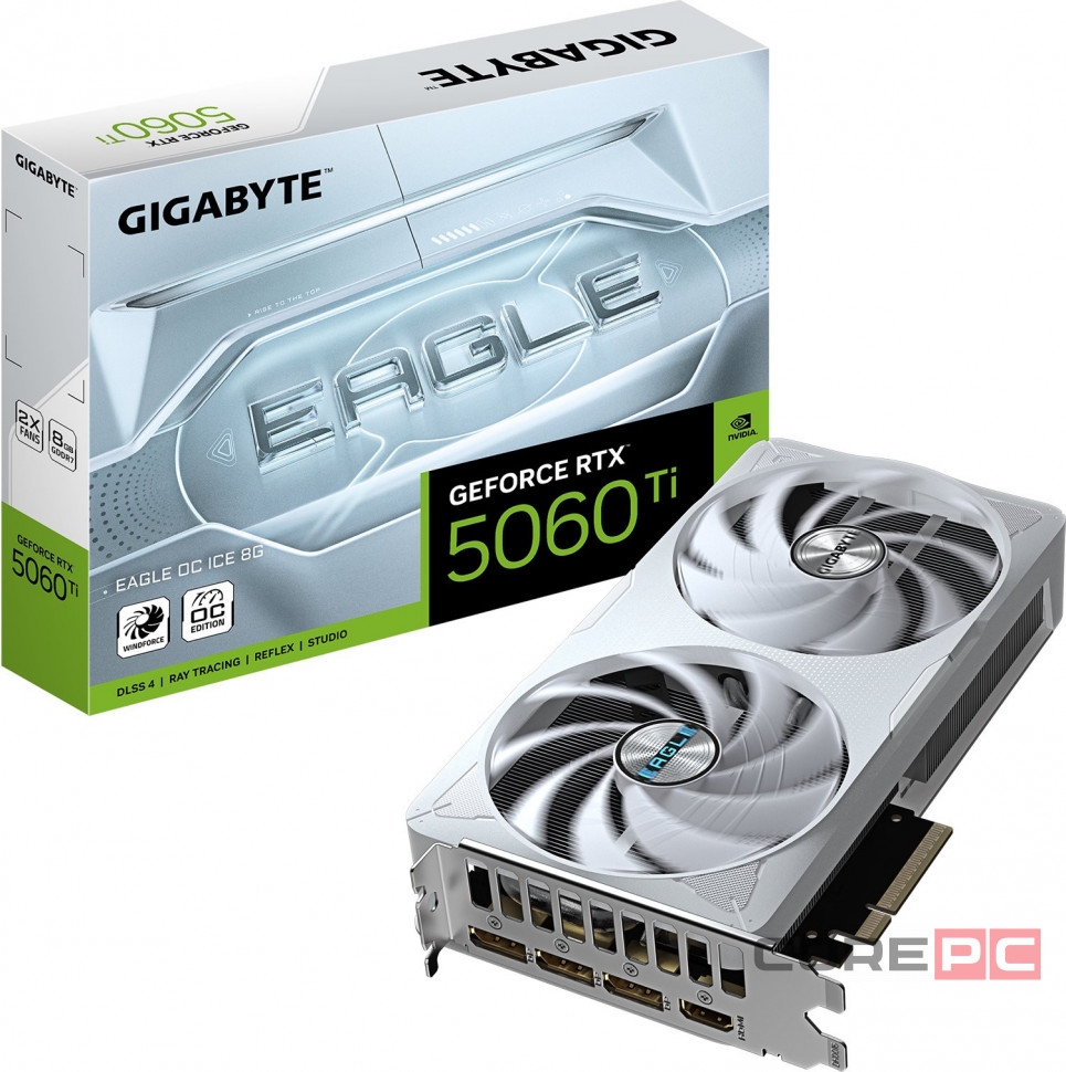 Видеокарта Gigabyte (GV-N506TEAGLEOC ICE-8GD) GeForce RTX 5060 Ti 8GB EAGLE ICE OC