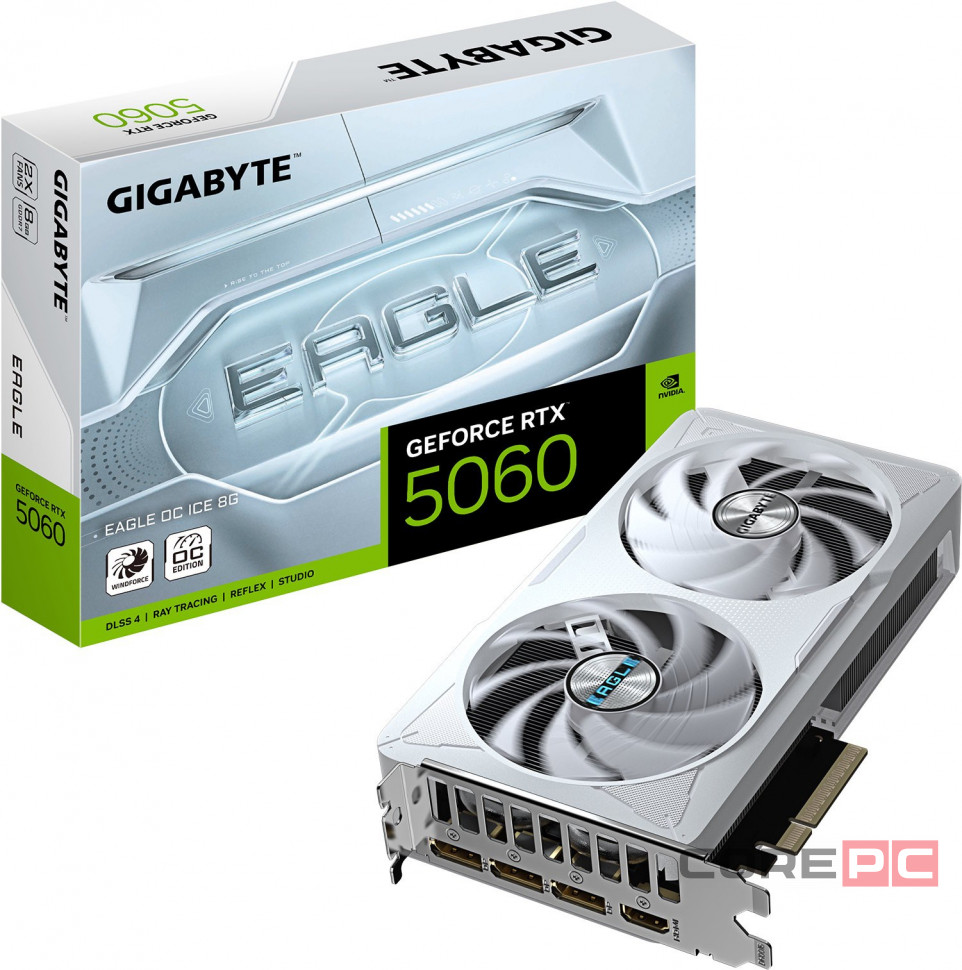 Видеокарта Gigabyte (GV-N5060EAGLEOC ICE-8GD) GeForce RTX 5060 8GB EAGLE ICE OC