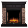 Портал Firelight Bricks Wood Classic камень темный, шпон венге