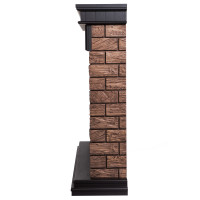 Портал Firelight Bricks Wood Classic камень темный, шпон венге
