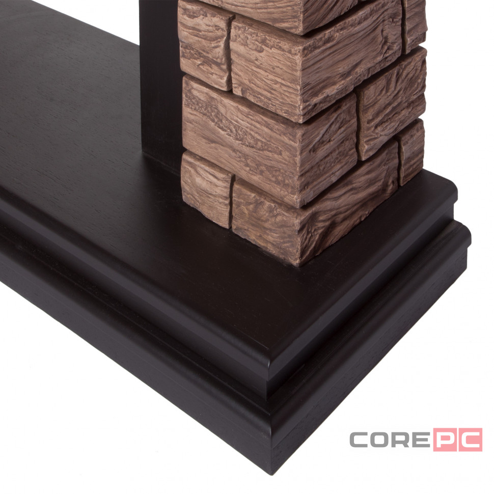 Портал Firelight Bricks Wood Classic камень темный, шпон венге