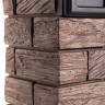 Портал Firelight Bricks Wood Classic камень темный, шпон венге