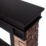 Портал Firelight Bricks Wood Classic камень темный, шпон венге