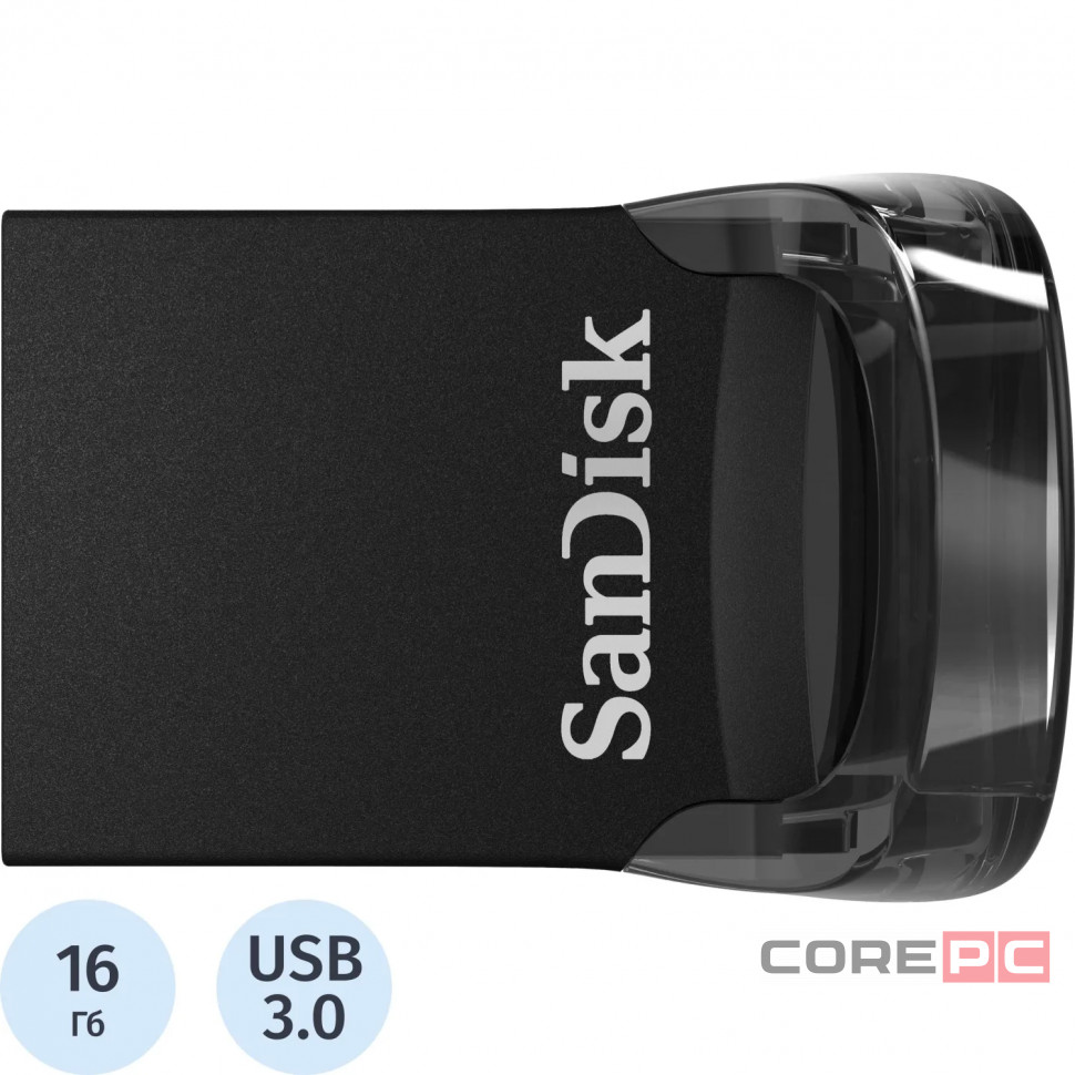 3.1 USB флеш накопитель SanDisk 16GB CZ430 Ultra Fit (SDCZ430-016G-G46) черный