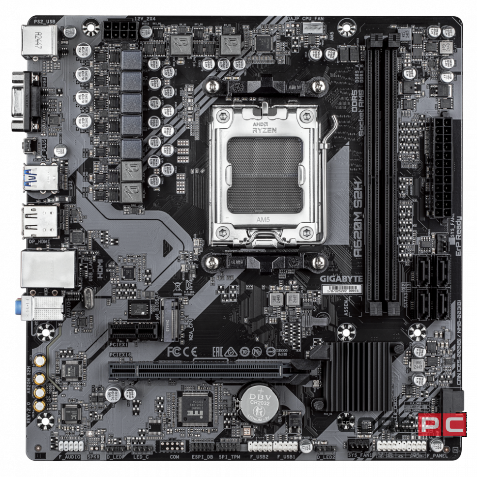 Материнская плата Gigabyte A620M S2H 2.0