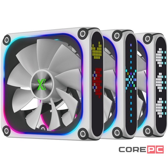 Комплект вентиляторов для корпуса XASTRA FZ120W ARGB White (FZ120-3WA-CXX-GL)