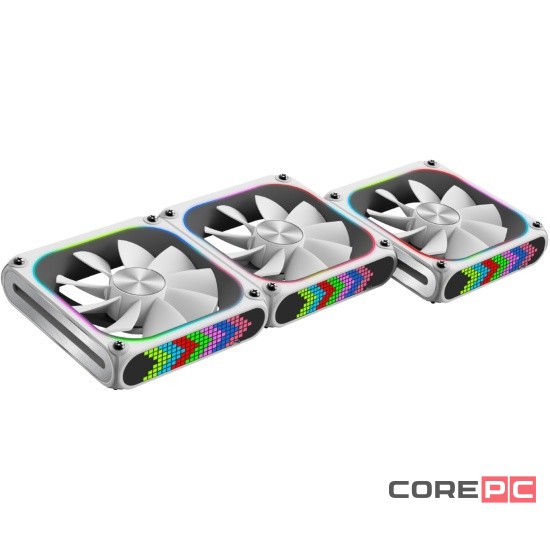 Комплект вентиляторов для корпуса XASTRA FZ120W ARGB White (FZ120-3WA-CXX-GL)