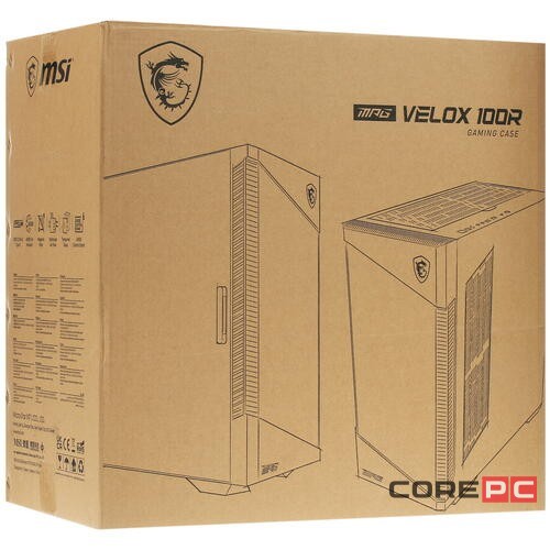 Компьютерный корпус MSI MPG VELOX 100R ARGB White 306-7G18W22-809