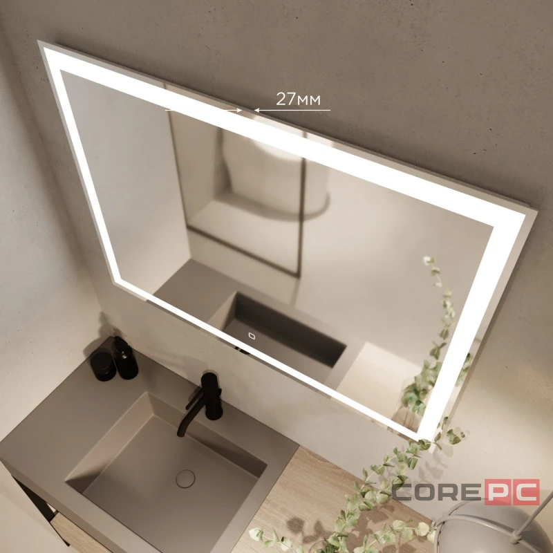 Зеркало MIXLINE Ливия 800х600 (ШВ) сенсорный выключатель, светодиодная подсветка