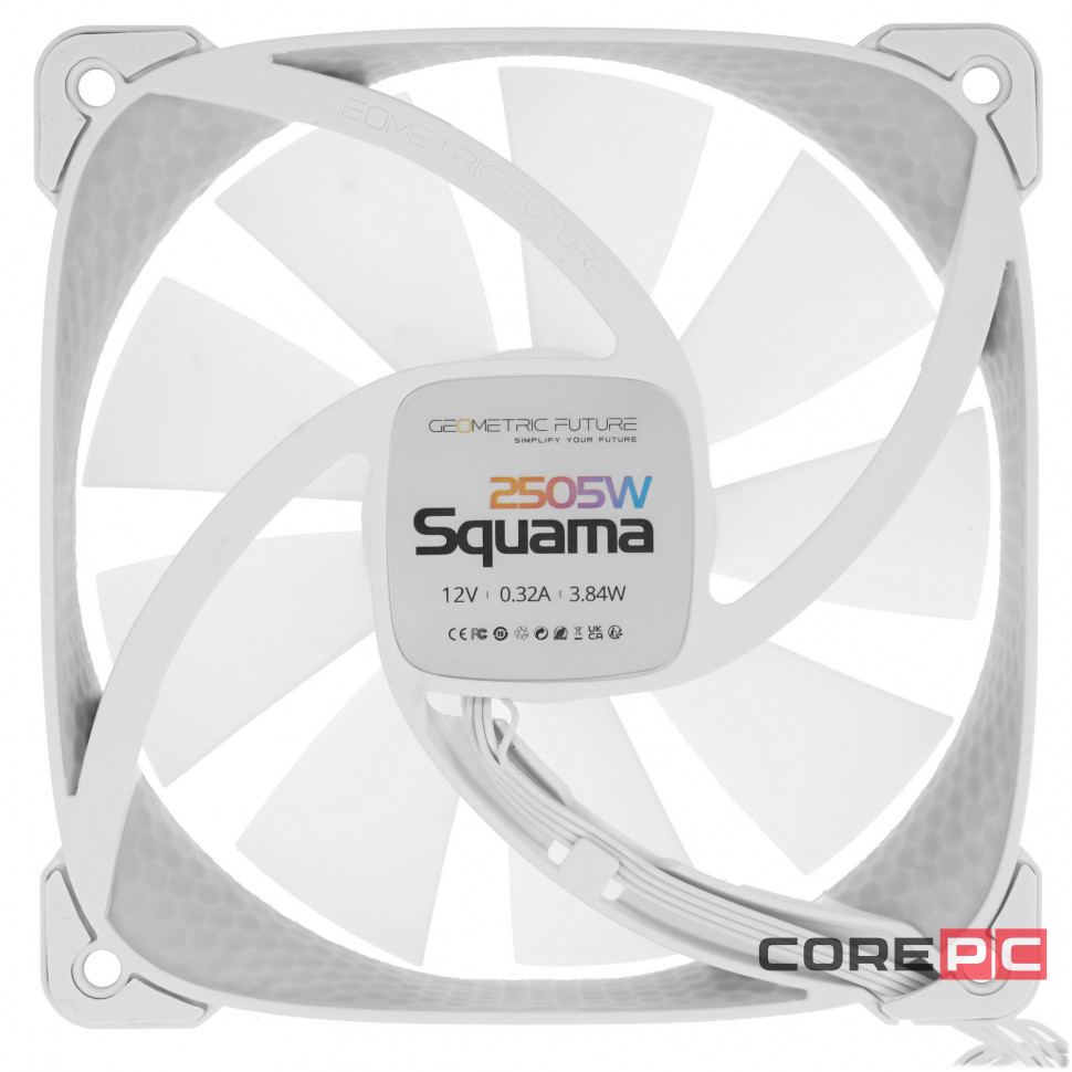 Вентилятор для корпуса Geometric Future Squama 2505W 5V ARGB White (1F2505W112001) (GF_SQM-2505W-SP)