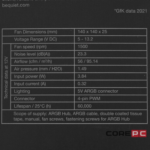 Комплект вентиляторов Be Quiet! LIGHT WINGS 140mm Triple-Pack BL078