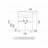 Тумба для ванной ЭТЬЕН-65 под раковину Нелли-65 (MIXLINE) (ПВХ)