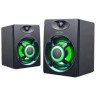 Акустическая система 2.0 Perfeo OREOL мощность 2х3 Вт, LED подсветка 7 цв., чёрная, USB