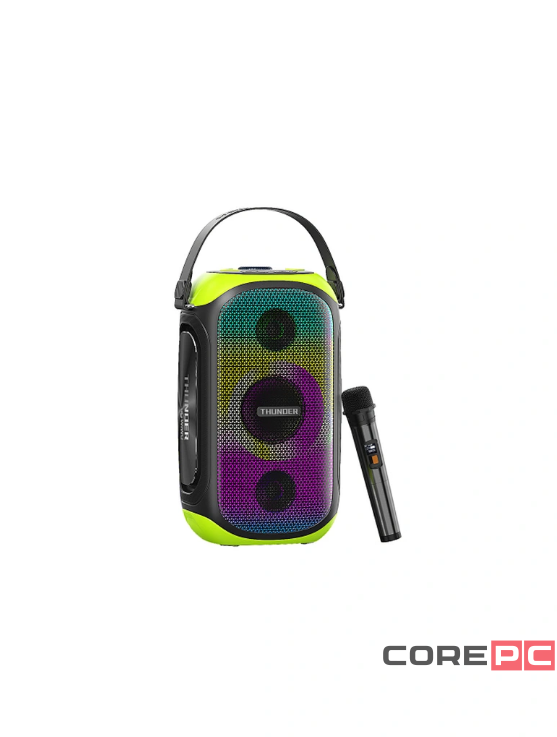 Bluetooth-колонка с караоке-микрофоном WiWU Thunder Wireless Speaker (P20) (черный/зеленый)