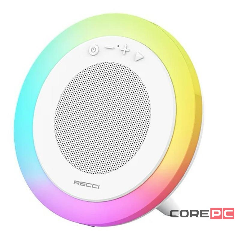 Bluetooth колонка с RGB подсветкой Recci Moonlight RSK-W42 белая