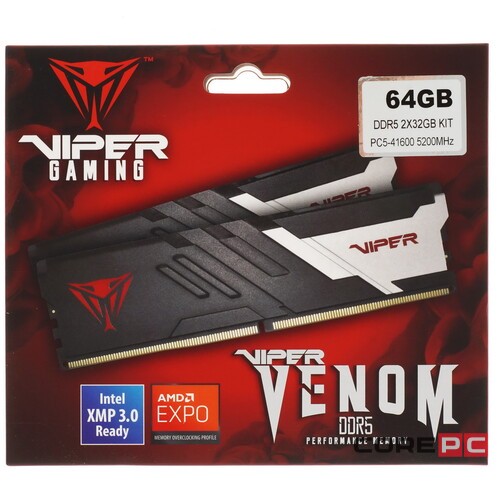 Оперативная память 64 Gb 5200 MHz PATRIOT VIPER VENOM (PVV564G520C40K)