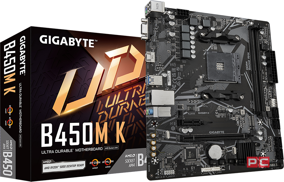 Материнская плата Gigabyte B450M K 2.0