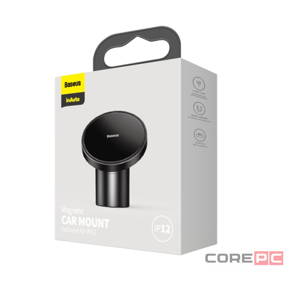 Держатель в автомобиль в воздуховод Baseus Neo Gravity Magnetic для i-Phone 12 (C40141501113) чёрный