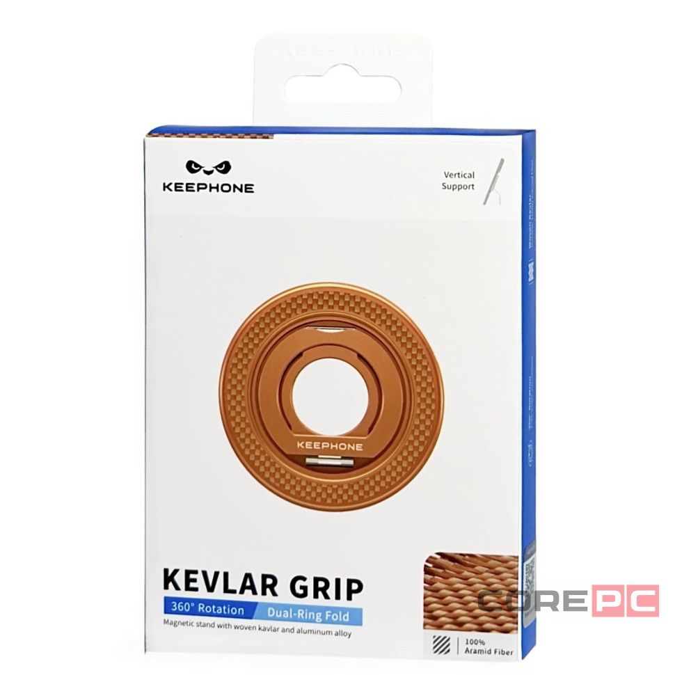 Магнитное кольцо Keephone Kevlar Grip (Norra) оранжевое