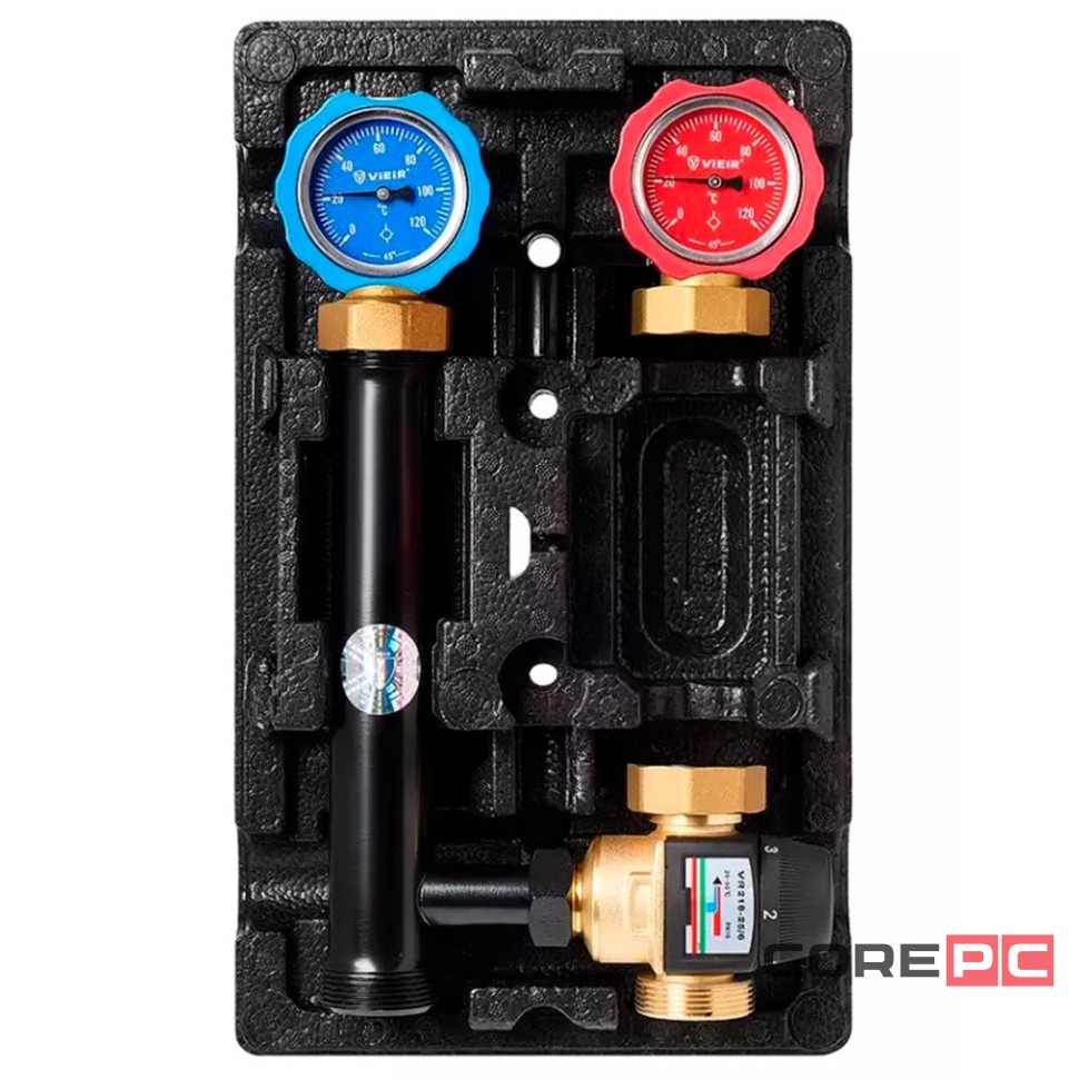 Группа насосно-смесительная VIEIR с термост. трех-м смес. клапаном без насоса VR218-25/6