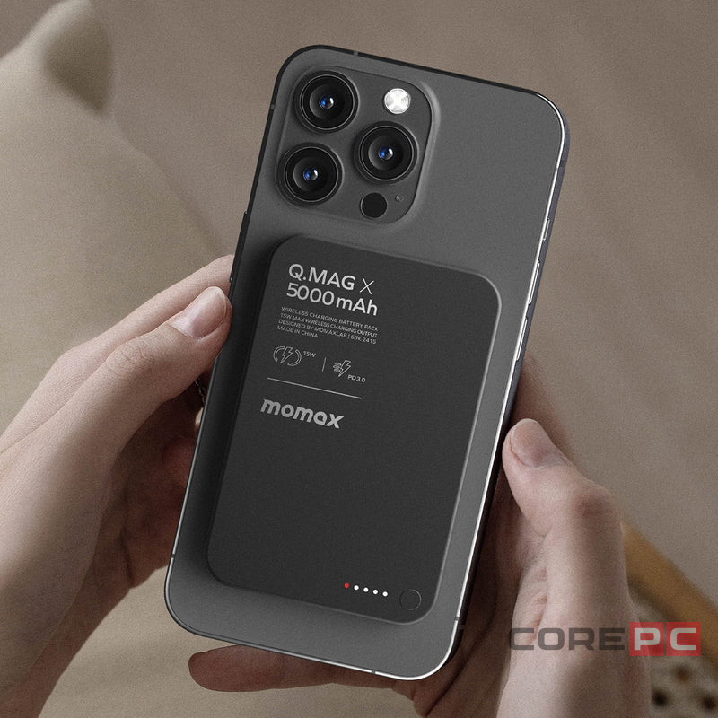 Внешний аккумулятор Momax Q.MAG X MagSafe 5000mAh 15W (черный) (IP116A)