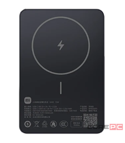 Powerbank с беспроводной зарядкой Xiaomi Magnetic Ultra-Thin 5000mAh 7.5W (WPB0507S) черный
