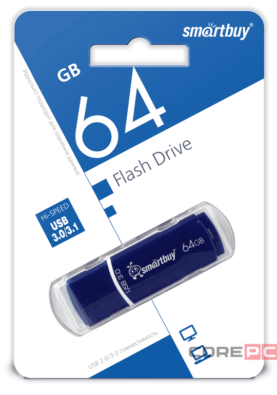 3.0 USB флеш накопитель Smartbuy 64GB Crown Blue (SB64GBCRW-Bl)