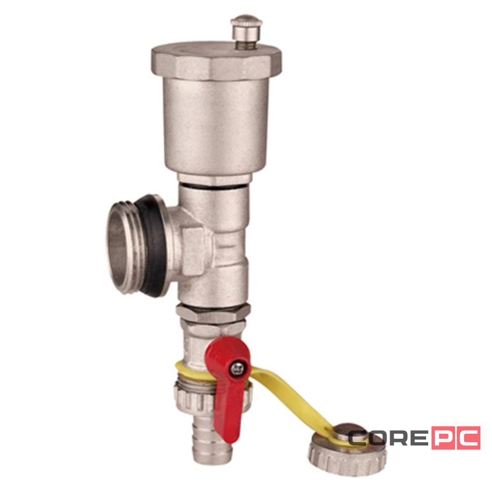 Тройник коллекторный VIEIR 3/4quot; в сборе (тройник, воздухоотв. дренажный кран) арт. VR1107