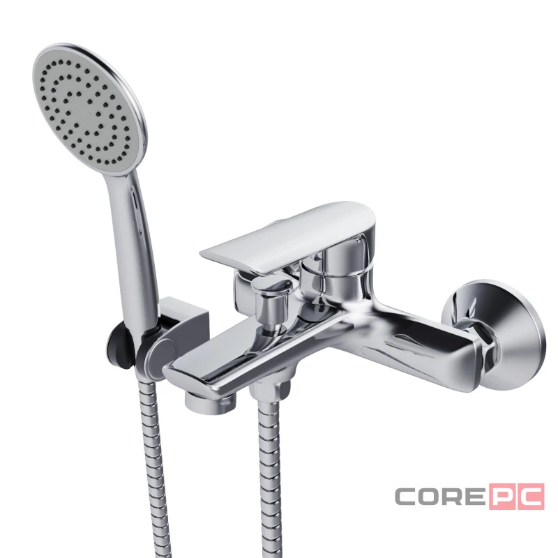 Смеситель для ванны MIXLINE МЛ29-01/ML29-01, рычажное управление, цвет хром
