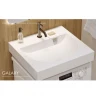 Раковина накладная над стиральной машиной Sanita luxe Гелакси WB.WM/Galaxy/60-C/WHT.G/S1, керамика, прямоугольная, белый