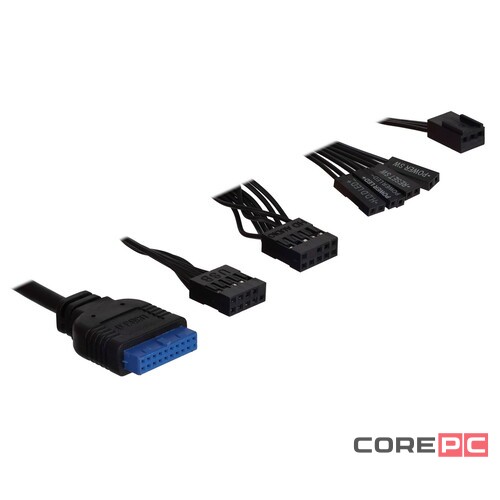 Компьютерный корпус 1STPLAYER DK D3-B LED Black (D3-B-BK-2F1P-1F1)