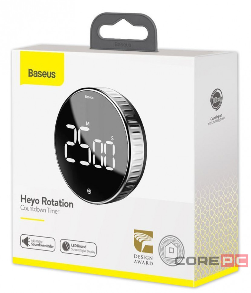 Таймер кухонный электронный Baseus Heyo Rotation ACDJS-01 черный