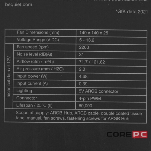 Комплект вентиляторов Be Quiet! LIGHT WINGS 140mm Triple-Pack BL079